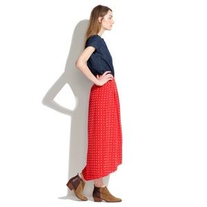 Madewell silk Hilltop Maxi Skirt